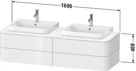 Duravit Waschtischunterschrank wandhängend „Happy D.2 Plus“ 160 × 40,8 × 55 cm