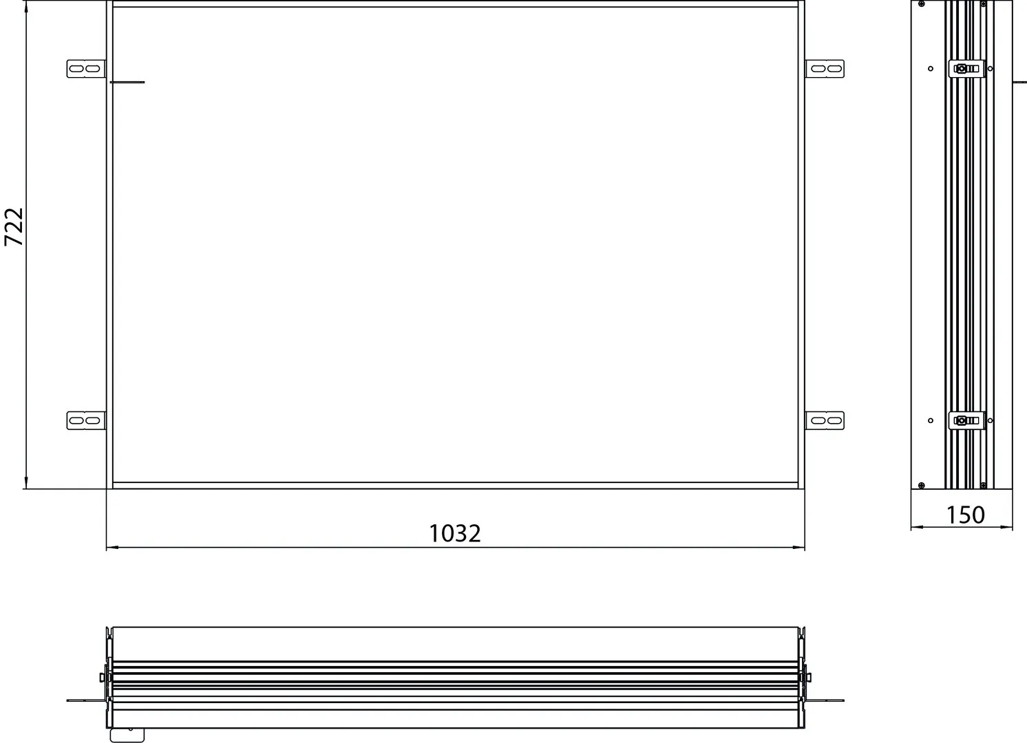 emco Einbaurahmen Loft für Lichtspiegelschränke Breite 1000mm, 1032x720mm emco Einbaurahmen Loft für Lichtspiegelschränke Breite 1000mm, 1032x720mm