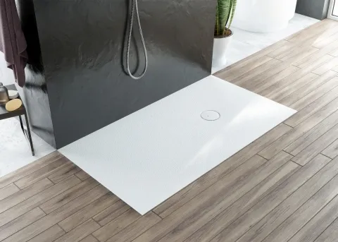 Hoesch Nias Duschwanne Mineralguss Solique, 900x800x30, strukturierte Oberfläche, Weiß Hoesch Nias Duschwanne Mineralguss Solique, 900x800x30, strukturierte Oberfläche, Weiß