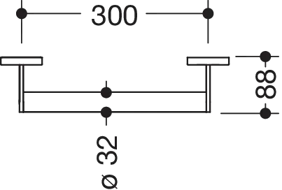 HEWI Haltegriff „System 900“ in Schwarz tiefmatt, Befestigung verdeckt HEWI Haltegriff „System 900“ in Schwarz tiefmatt, Befestigung verdeckt