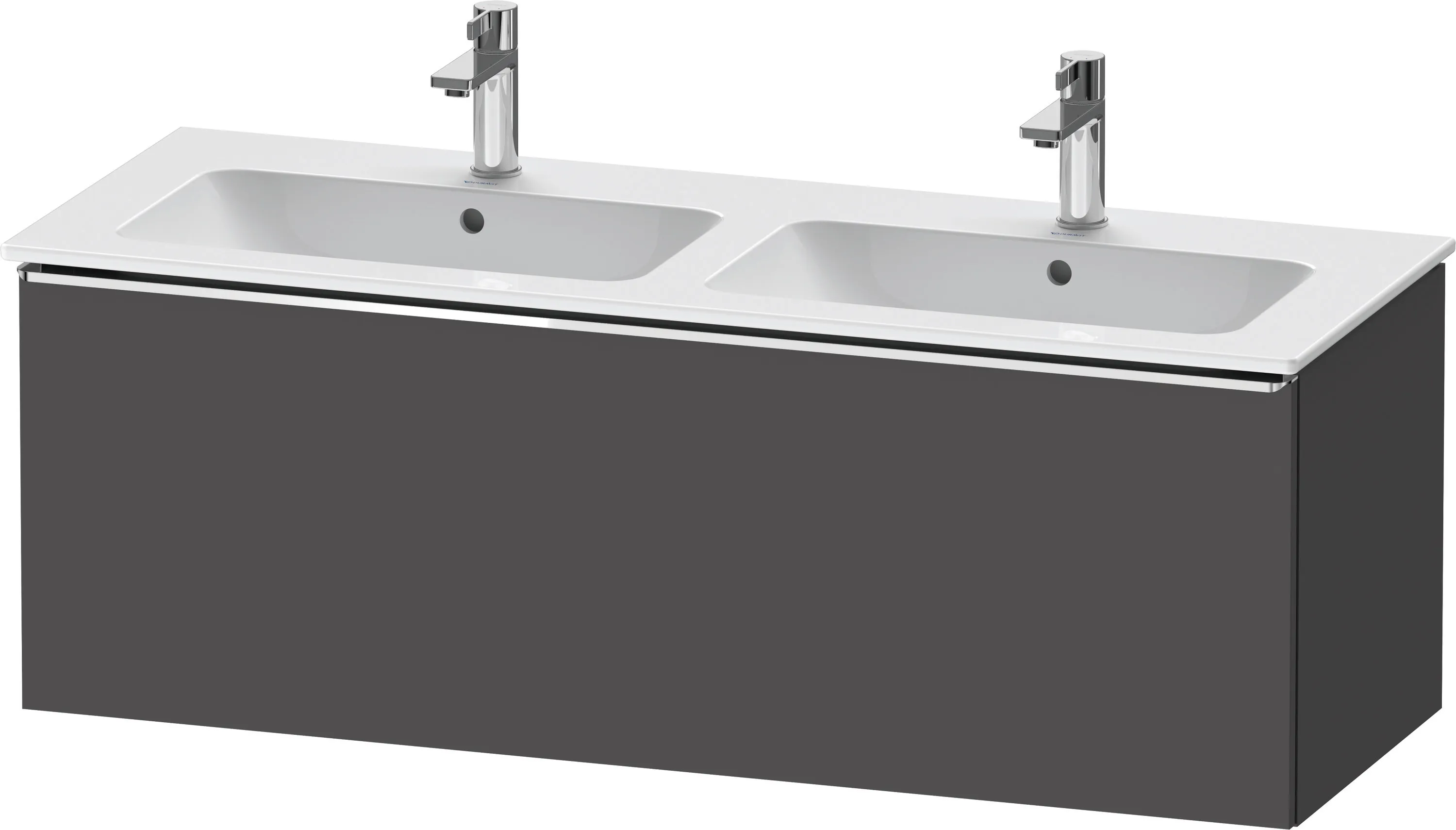 Duravit Waschtischunterschrank wandhängend „D-Neo“ 128 × 44 × 46,2 cm Graphit Matt