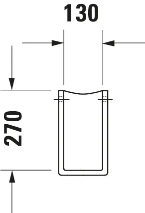 Halbsäule Starck 3 für 030050,075045,030160,030155, weiß Halbsäule Starck 3 für 030050,075045,030160,030155, weiß