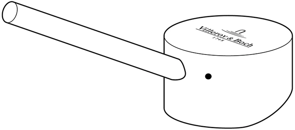Armaturengriff Zubehör 927880, 36,5 x 118 mm, Edelstahl massiv