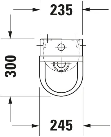 Urinal Starck 3, Zulauf von oben rimless, ohne Fliege, weiß