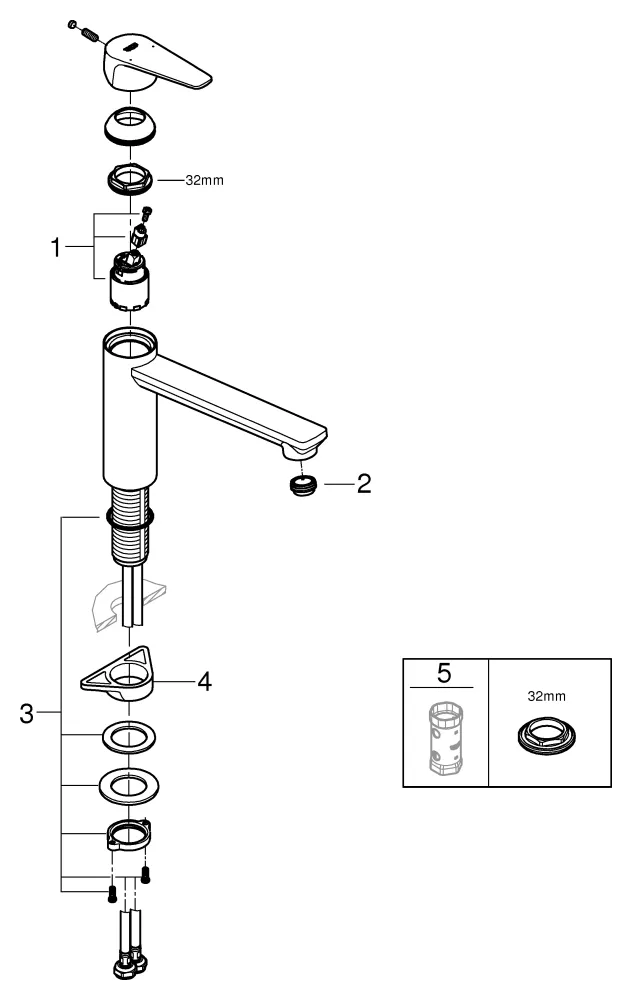 Einhand-Spültischbatterie BauEdge 31693, mittelhoher Auslauf, Einlochmontage, getrennte innenliegende Wasserwege – kein Kontakt mit Blei oder Nickel, chrom Einhand-Spültischbatterie BauEdge 31693, mittelhoher Auslauf, Einlochmontage, getrennte innenliegende Wasserwege – kein Kontakt mit Blei oder Nickel, chrom