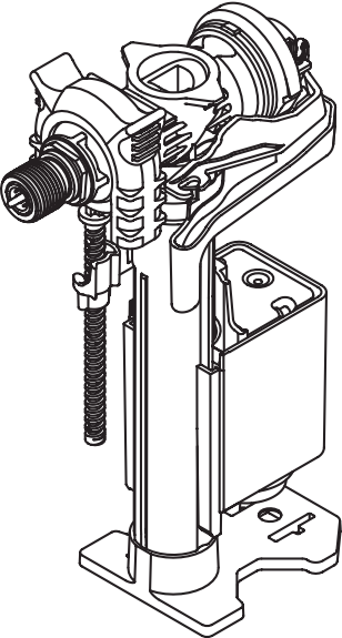 Einlassventil Spülkasten des Systems S 50, für Spülkasten der höhenverstellbaren WC-Module S50.02...