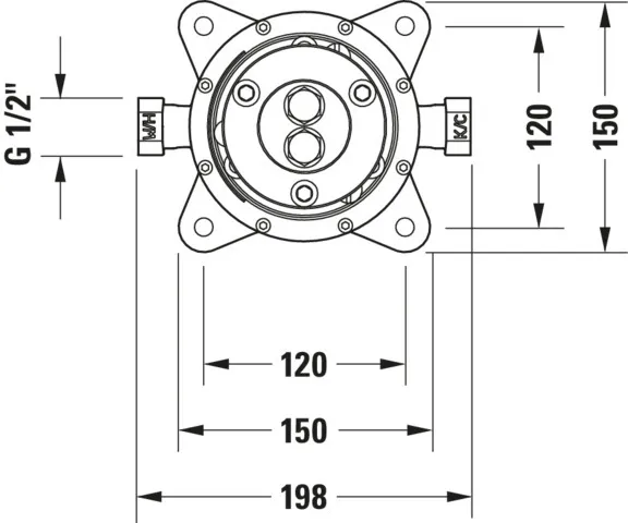Grundkörper UP bodenstehend G1/2″