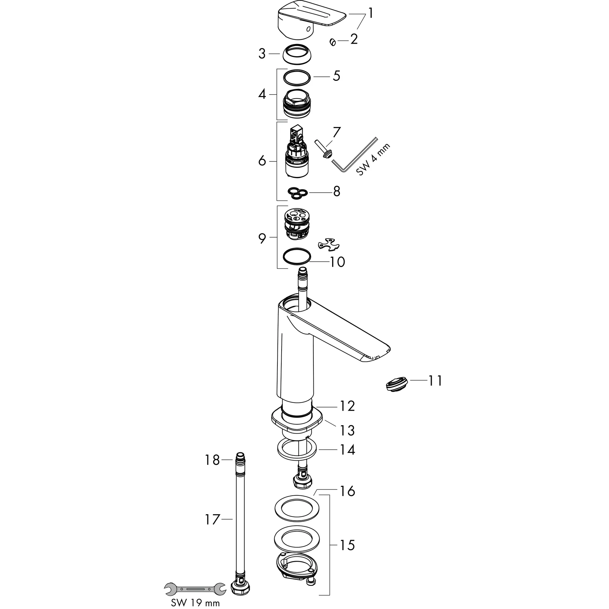Hansgrohe Logis Einhebel-Waschtischmischer 240 Fine, Chrom
