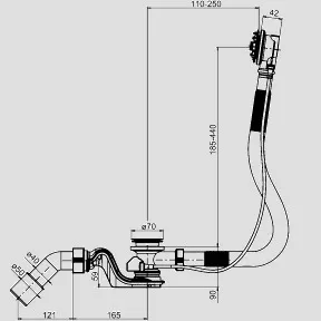 Sanit Ab- und Überlaufgarnitur für Badewannen Modell 35.331.00..0001 in Edelstahl (gebürstet) Sanit Ab- und Überlaufgarnitur für Badewannen Modell 35.331.00..0001 in Edelstahl (gebürstet)