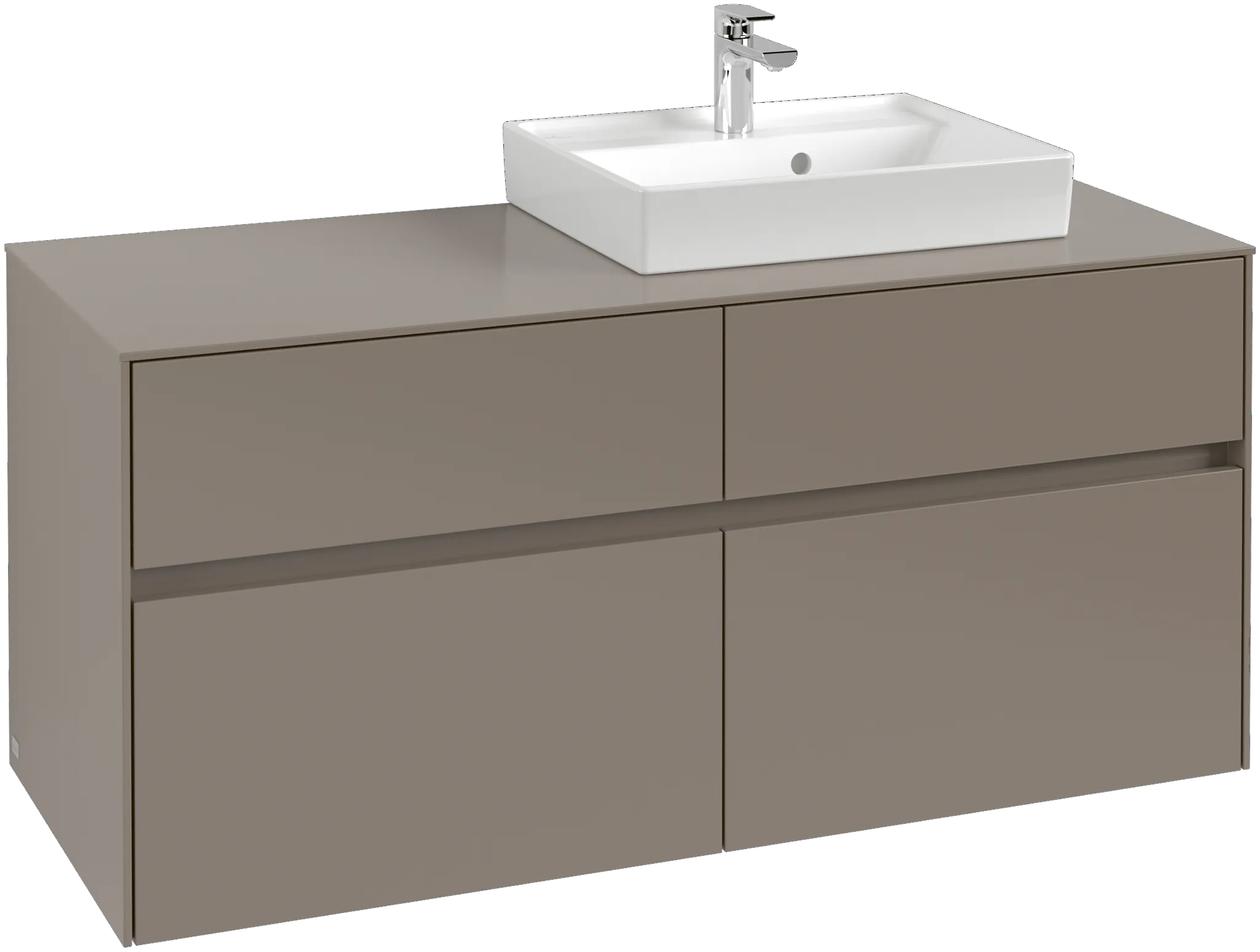 Villeroy & Boch Waschtischunterschrank „Collaro“ 1200 × 548 × 500 mm Marine Blue, ohne Beleuchtung, für Becken rechts