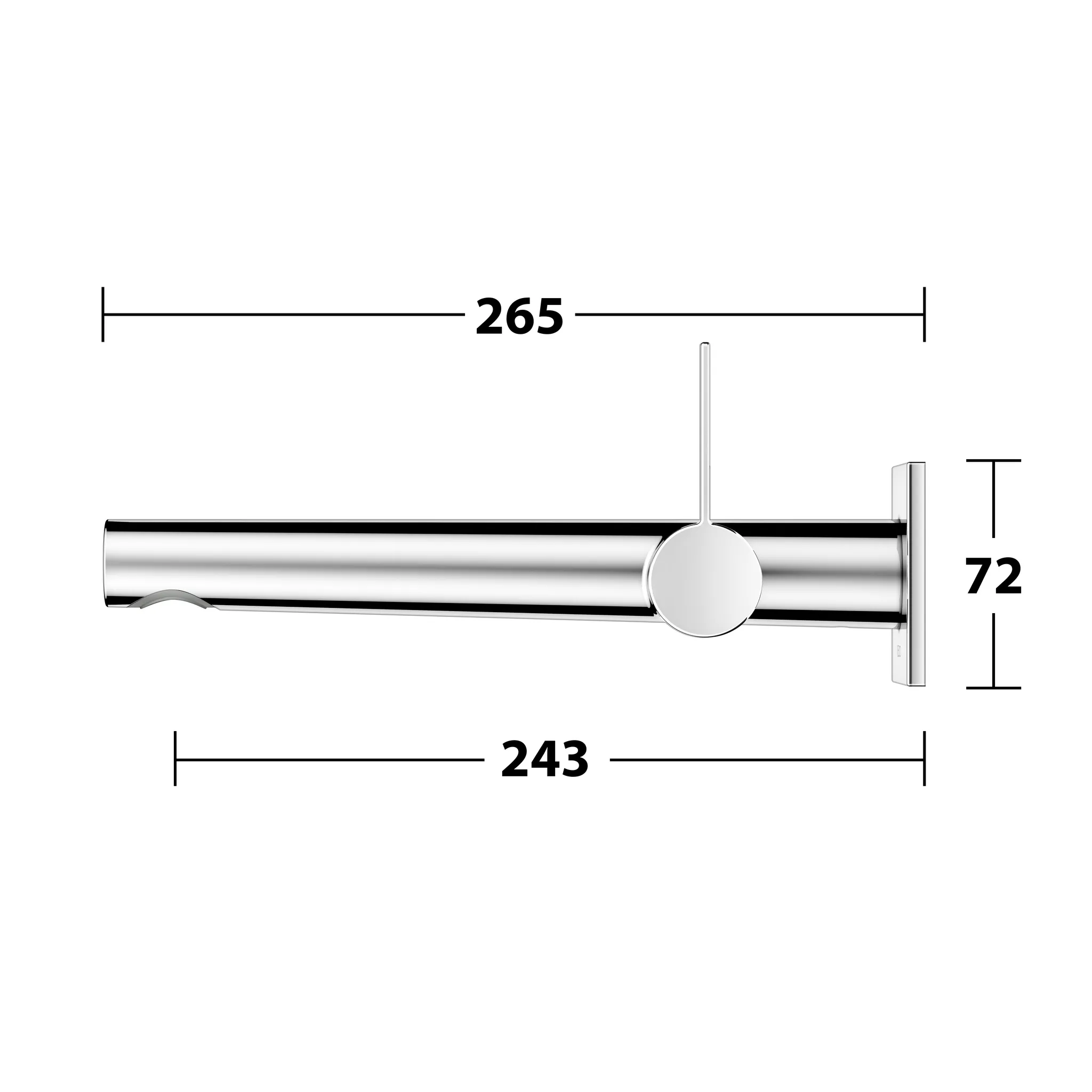 KEUCO IXMO Einhebel-Waschtischmischer Unterputz 1 Loch IXMO Pure für Wandmontage, eckig Ausladung 243 mm/IXMO Pure verchromt