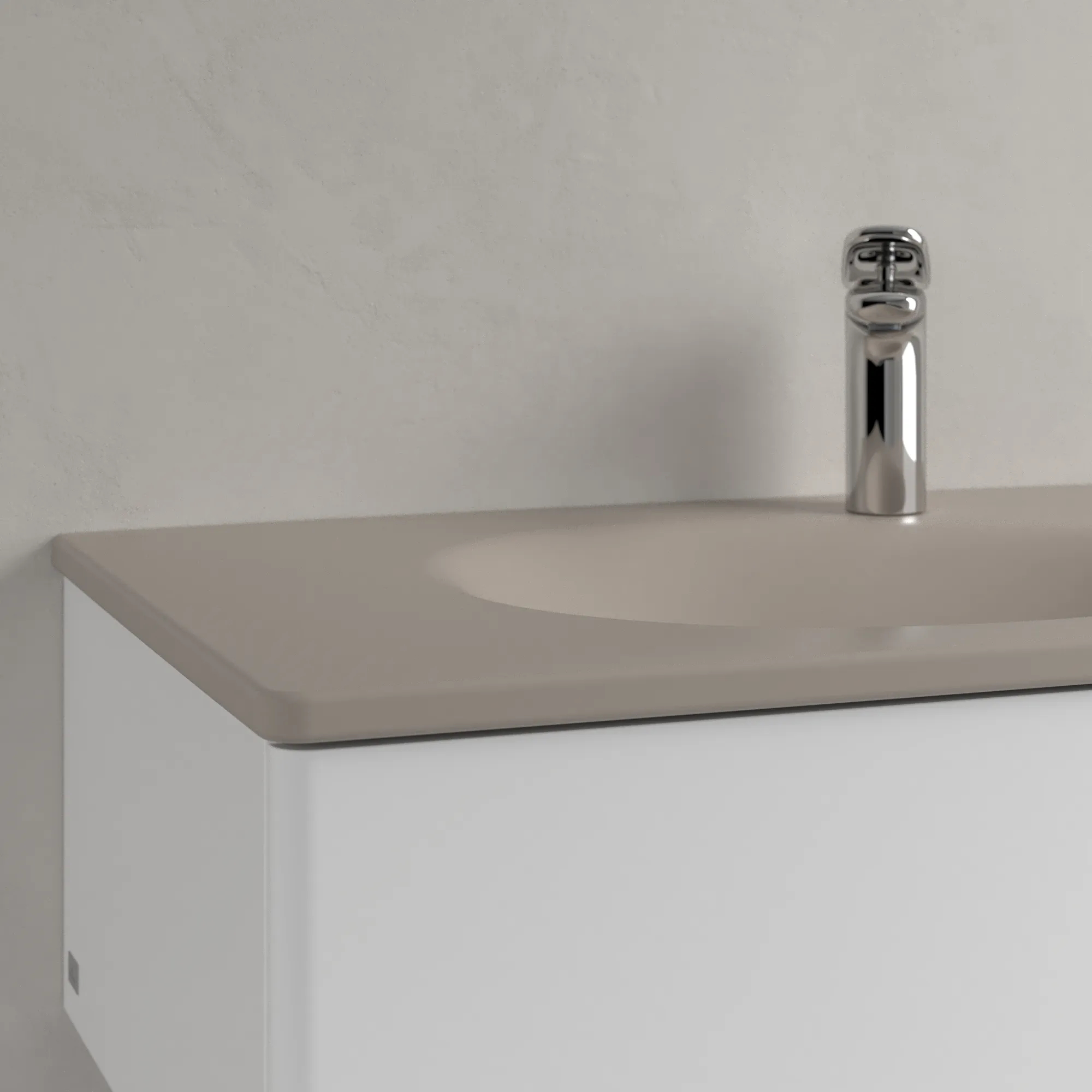 Villeroy & Boch Wandwaschtisch „Antao“ 800 × 500 × 180 mm, für Becken mittig in Almond Villeroy & Boch Wandwaschtisch „Antao“ 800 × 500 × 180 mm, für Becken mittig in Almond