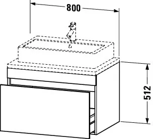 Duravit Waschtischunterschrank wandhängend „DuraStyle“ 80 × 51,2 × 54,8 cm