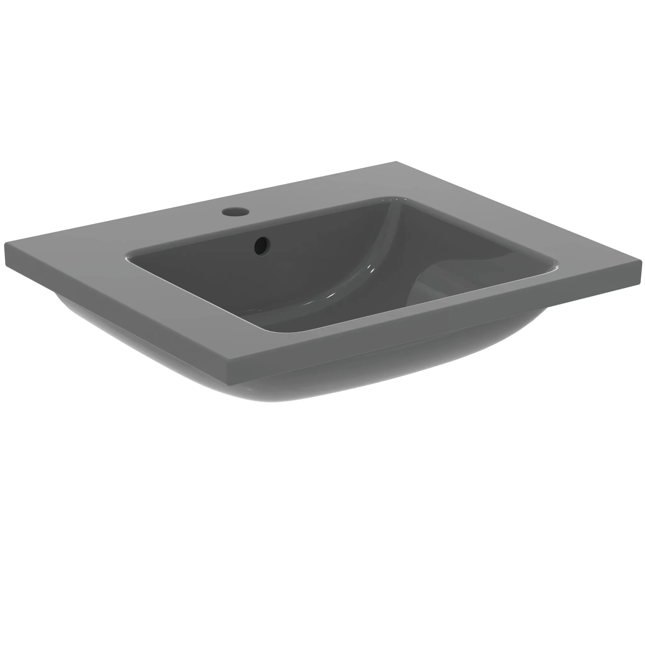 Waschbecken „i.lifeB“ 61 × 51 × 18 cm, Hahnlochposition mittig in Grau Waschbecken „i.lifeB“ 61 × 51 × 18 cm, Hahnlochposition mittig in Grau