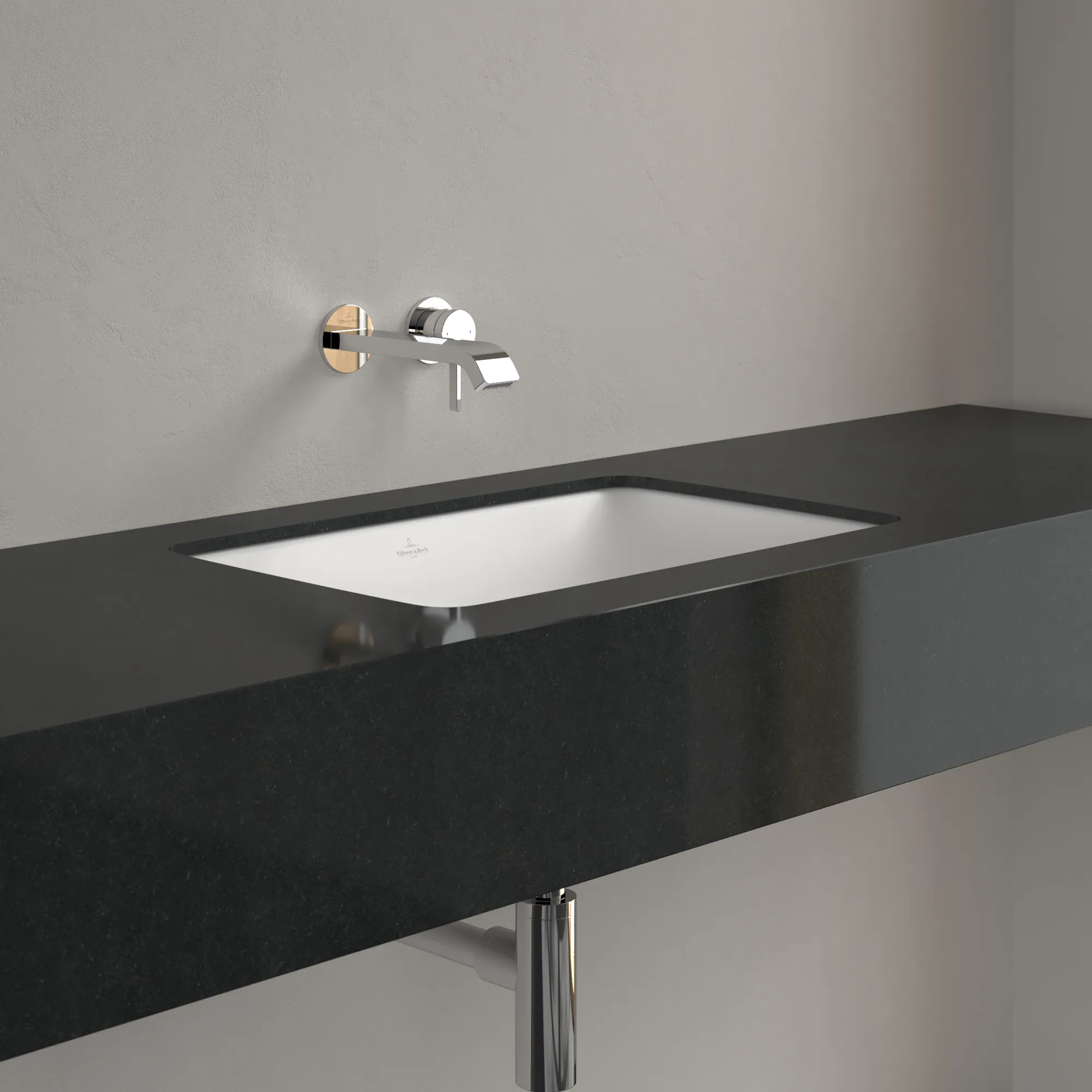 Villeroy & Boch Unterbauwaschtisch aus TitanCeram „Loop & Friends“ 600 × 405 × 185 mm, ohne Hahnlochbohrung in Stone White Villeroy & Boch Unterbauwaschtisch aus TitanCeram „Loop & Friends“ 600 × 405 × 185 mm, ohne Hahnlochbohrung in Stone White