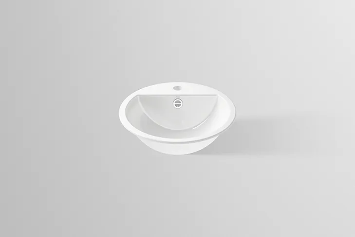 Waschbecken „S-Serie“ 450 × 154 mm, Hahnlochposition mittig mit ProShield Waschbecken „S-Serie“ 450 × 154 mm, Hahnlochposition mittig mit ProShield