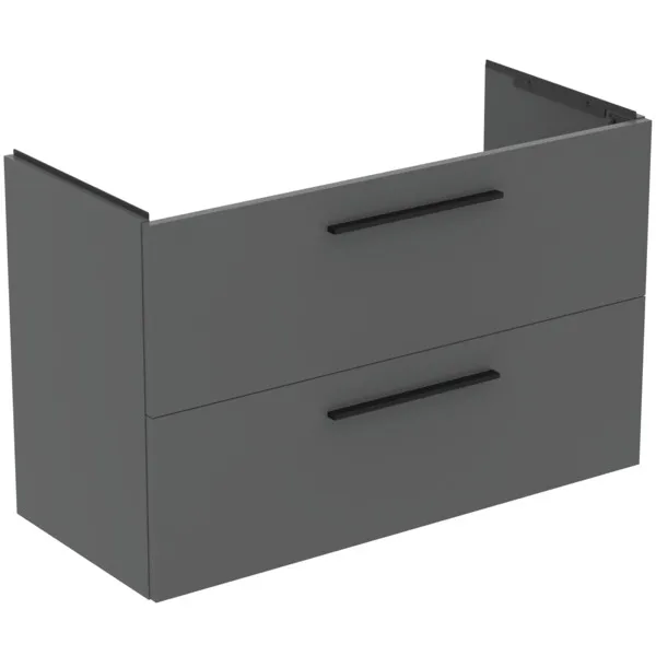Ideal Standard i.life A Möbelwaschtischunterschrank 1000x440x630 mm Quarzgrau matt 2 Auszüge Softclose wandhängend
