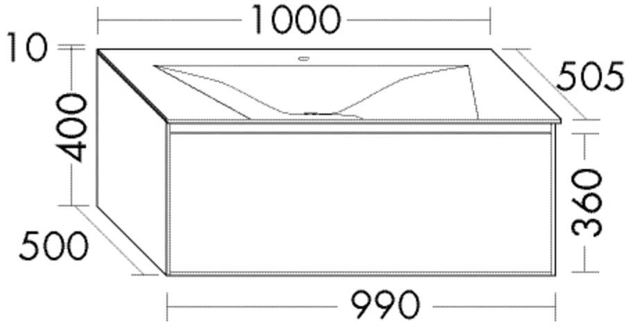 burgbad rc40Solitaire Migu-Waschtisch inkl. WTU (SGAD100) 505x1000x410 burgbad rc40Solitaire Migu-Waschtisch inkl. WTU (SGAD100) 505x1000x410