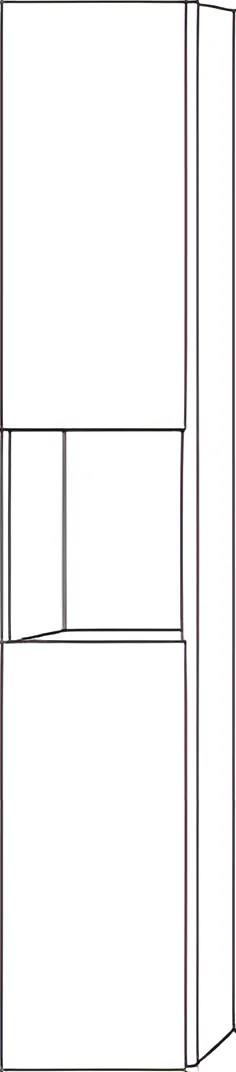 Sanipa Hochschrank „3way“ 300 × 1700 × 345 mm Anschlag links, in Marine (matt), Anschlag links