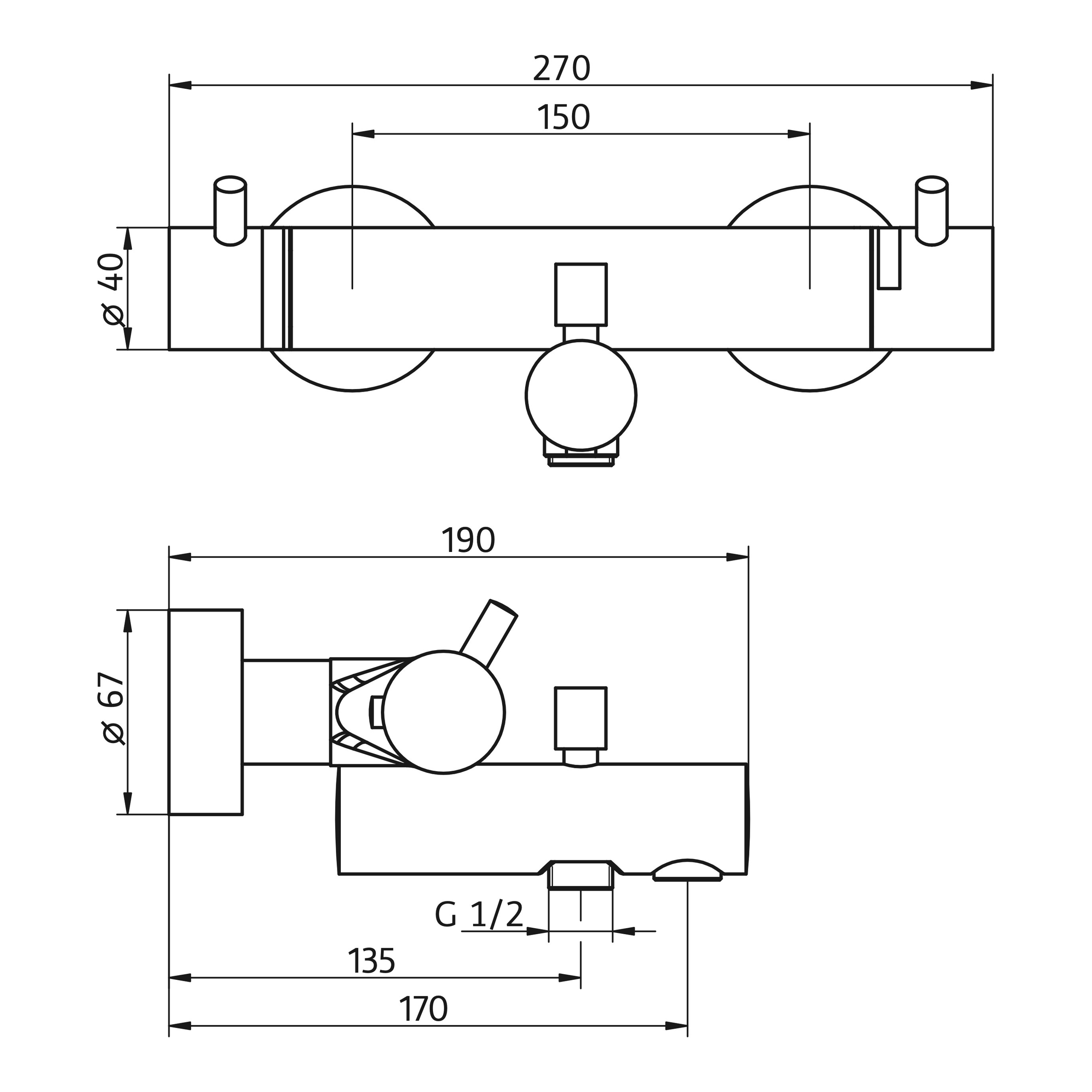 HSK Badewannenthermostat „Rund“ in chrom HSK Badewannenthermostat „Rund“ in chrom