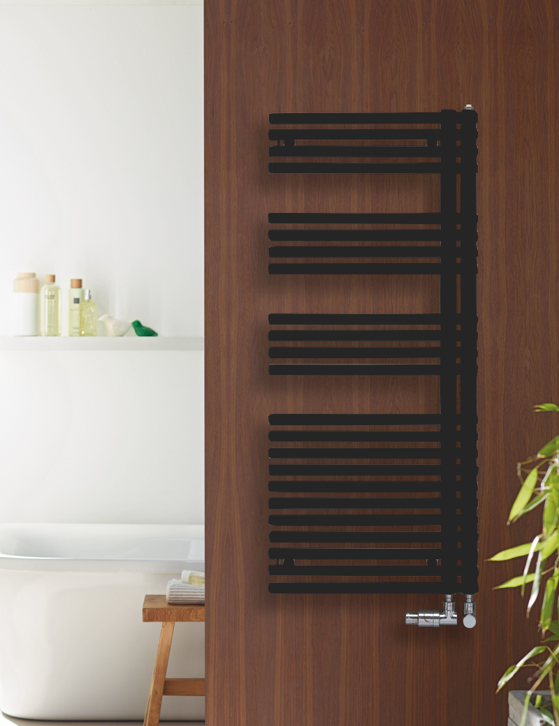 Zehnder Design-Heizkörper „Forma Asym“ für Warmwasser-Zentralheizung mit 50 mm-Seitenanschluss 59,6 × 116,1 cm in Volcanic (glänzend) Zehnder Design-Heizkörper „Forma Asym“ für Warmwasser-Zentralheizung mit 50 mm-Seitenanschluss 59,6 × 116,1 cm in Volcanic (glänzend)