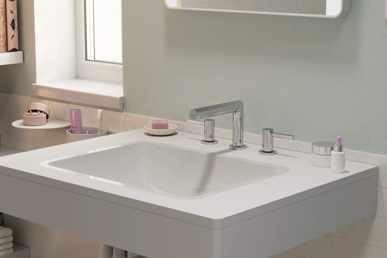 Hansgrohe Zesis S 3-Loch Waschtischarmatur in Chrom mit Zugstangen-Ablaufgarnitur, ComfortZone 100, Ausladung 164 mm, Auslaufhöhe 105 mm Hansgrohe Zesis S 3-Loch Waschtischarmatur in Chrom mit Zugstangen-Ablaufgarnitur, ComfortZone 100, Ausladung 164 mm, Auslaufhöhe 105 mm