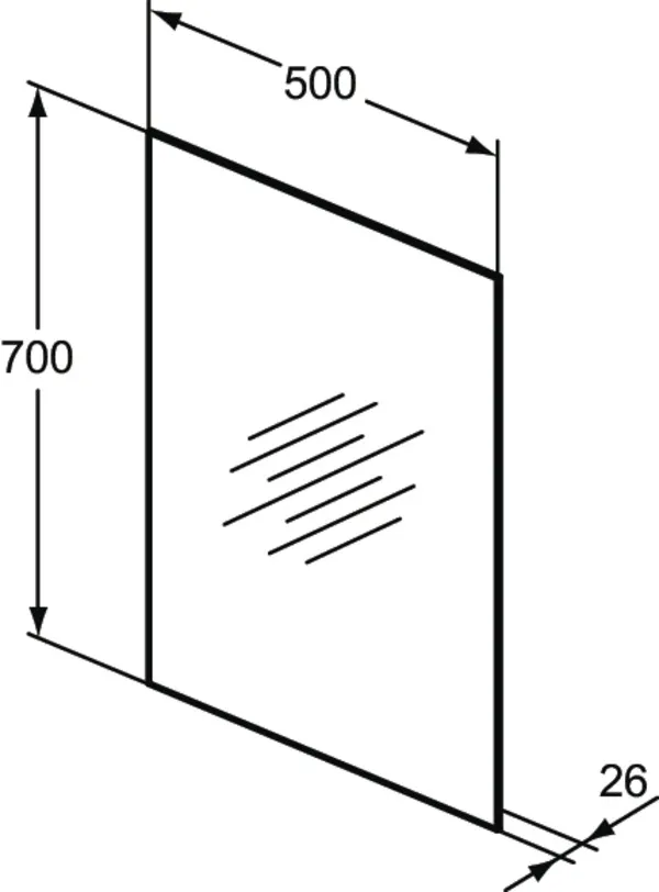 Ideal Standard Mirror&Light T3259BH Wandspiegel mit Beleuchtung, 500x26x700mm Ideal Standard Mirror&Light T3259BH Wandspiegel mit Beleuchtung, 500x26x700mm