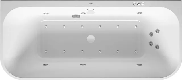 Duravit Whirlwanne „Happy D.2 Plus“ vorwand rechteck 1800 × 800 mm, mittig mit Combi-System P, in Weiß Duravit Whirlwanne „Happy D.2 Plus“ vorwand rechteck 1800 × 800 mm, mittig mit Combi-System P, in Weiß