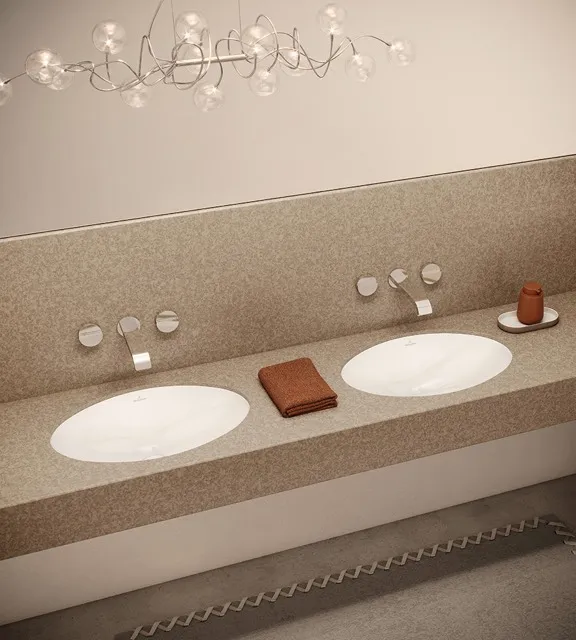 Villeroy & Boch Unterbauwaschtisch „Evana“ 500 × 350 × 200 mm in Weiß Alpin Villeroy & Boch Unterbauwaschtisch „Evana“ 500 × 350 × 200 mm in Weiß Alpin