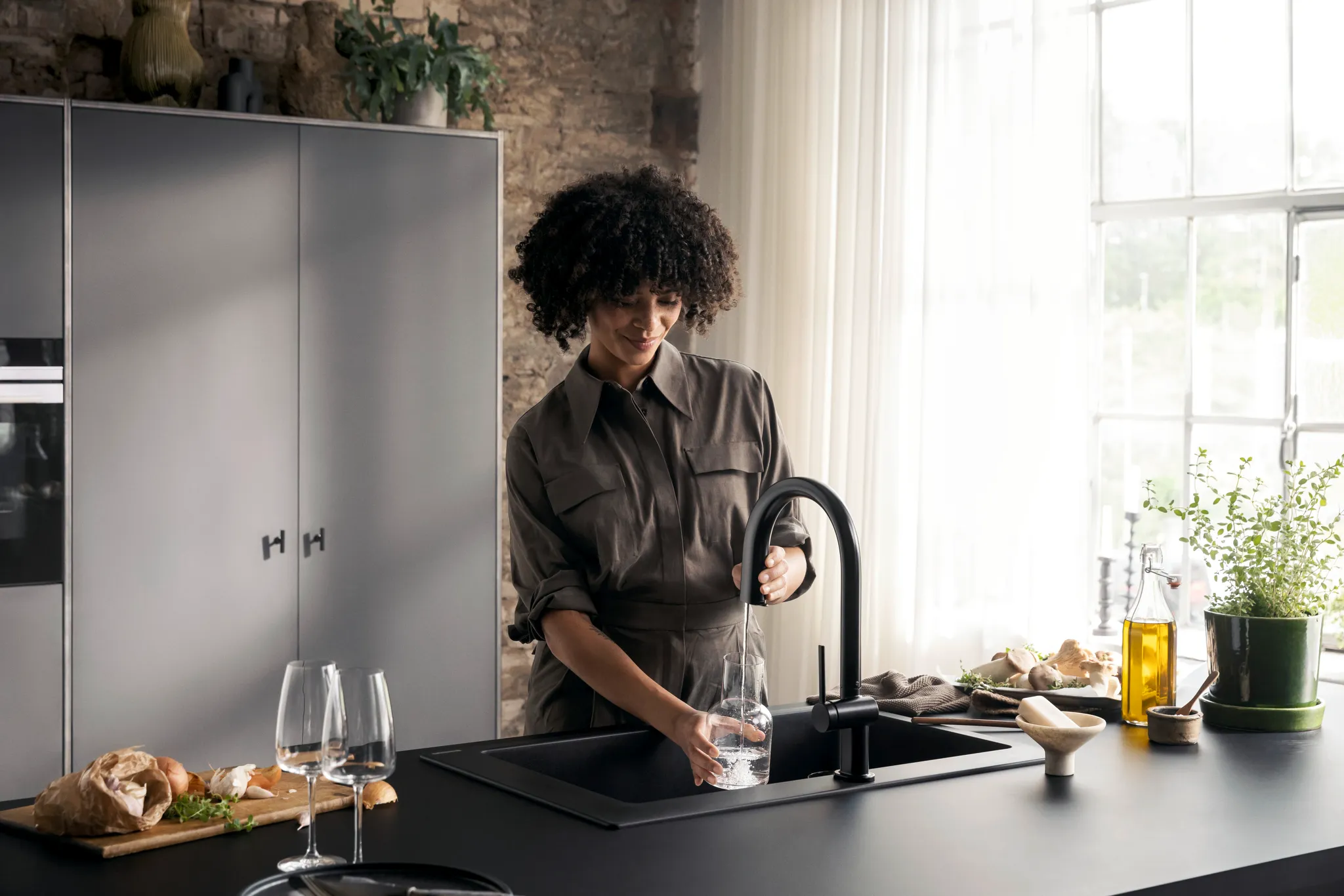 Hansgrohe Aqittura M91 Mischer M9 Starter Set Mattschwarz