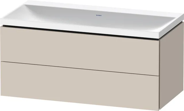 Duravit Möbelset c-shaped Set wandhängend wandhängend „L-Cube“ 100 × 48 × 48 cm Taupe Matt