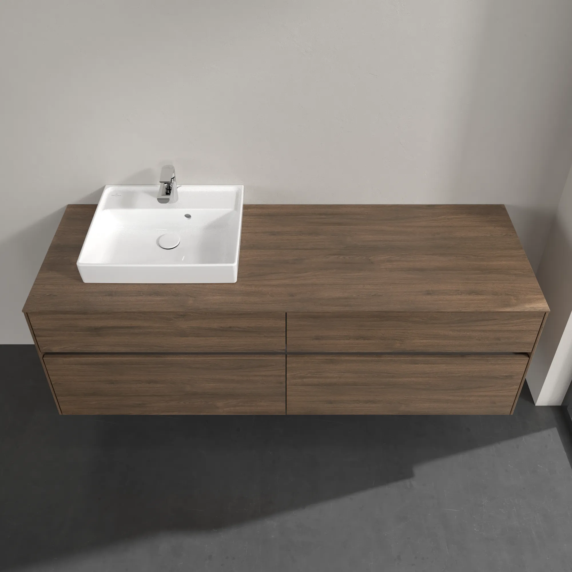 Villeroy & Boch Waschbeckenunterschrank Collaro Arizona Oak, 1.600 x 548 x 500 mm, mit Beleuchtung und SoftClosing