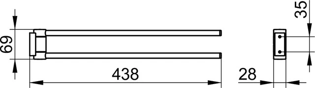 Plan 14918070000 Handtuchhalter 438 mm Edelstahl Plan 14918070000 Handtuchhalter 438 mm Edelstahl