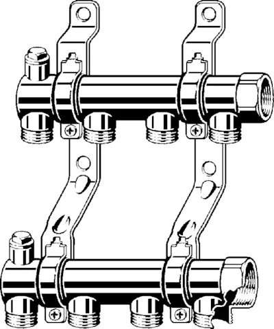 Viega „Sanfix“ Verteiler 6-fach