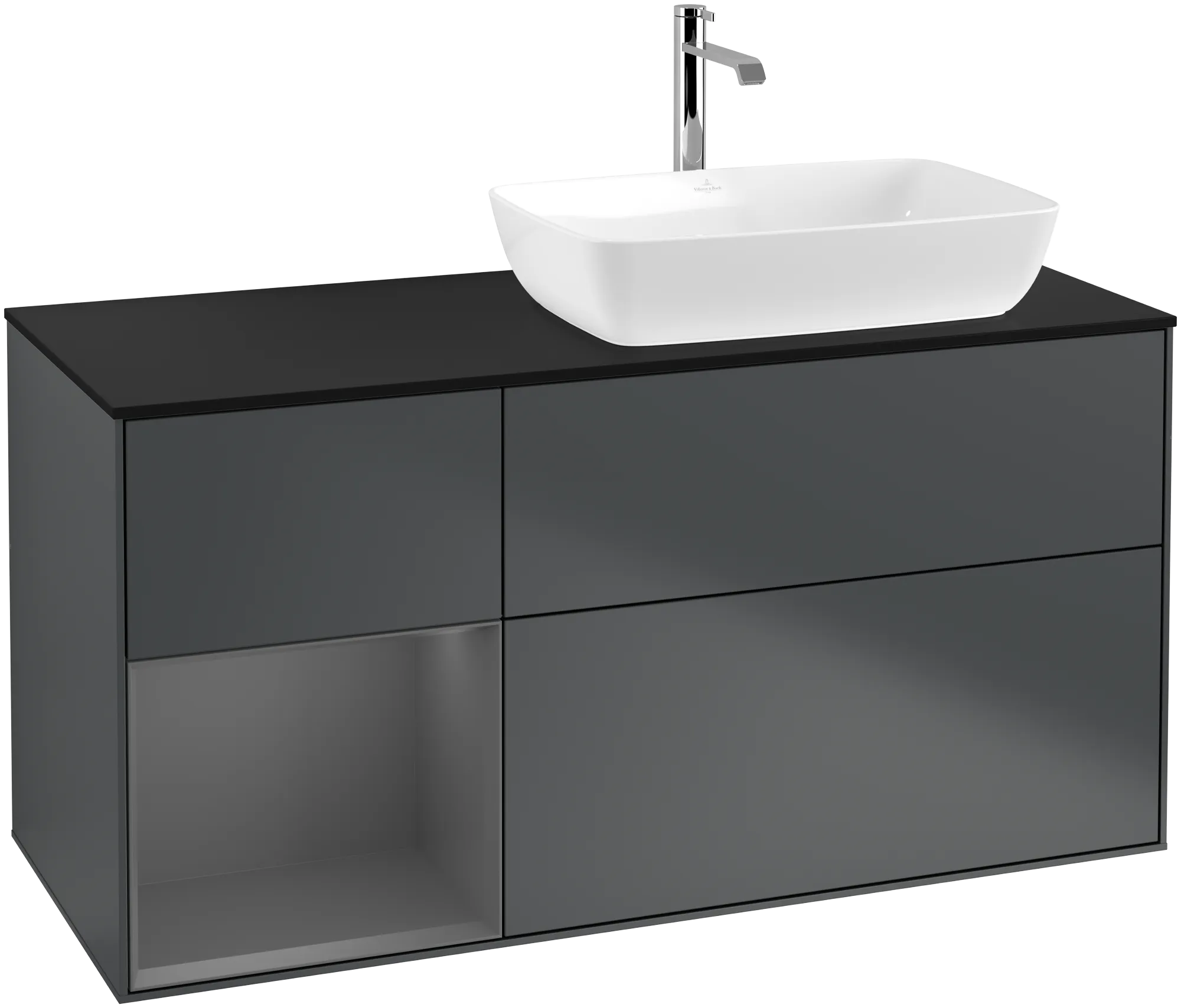 Villeroy & Boch Finion Waschbeckenunterschrank F80, 1200x603x501mm, Midnight Blue Matt Lacquer