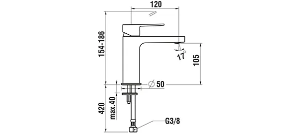 Laufen NEJA H311511 Einhebel-Waschtischmischer Festauslauf 120 mm, chrom Laufen NEJA H311511 Einhebel-Waschtischmischer Festauslauf 120 mm, chrom
