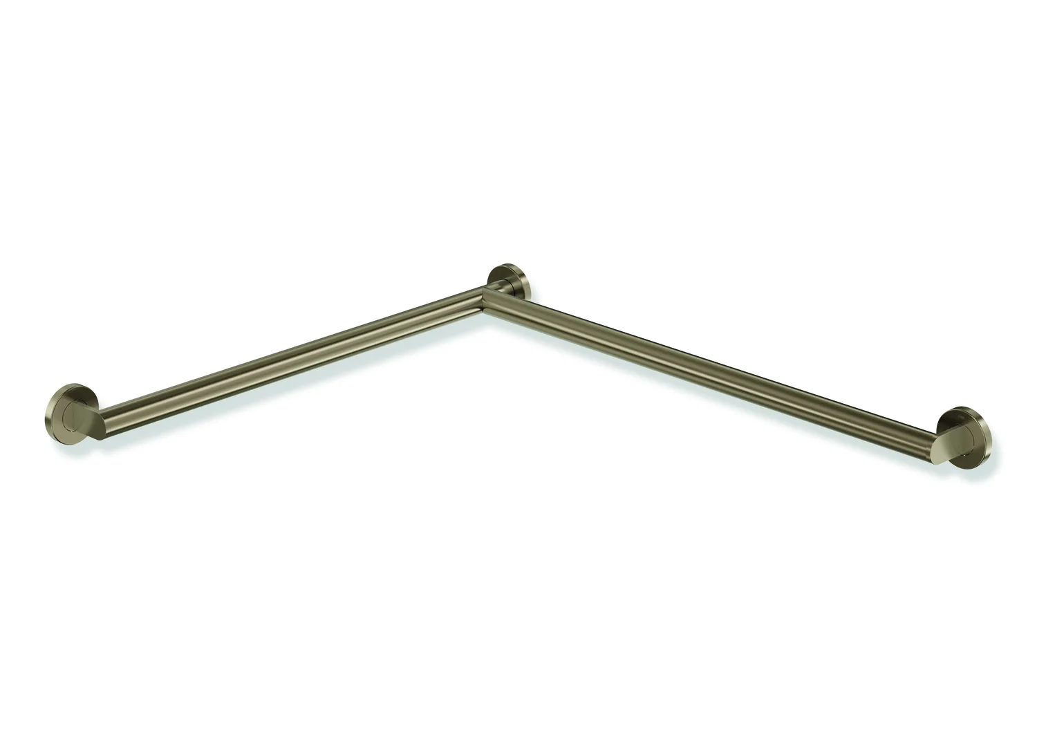 HEWI Dusch- und Wannenhandlauf System 900, PVD bronze gebürstet, 32 mm Durchmesser, 647 mm Länge, rechts