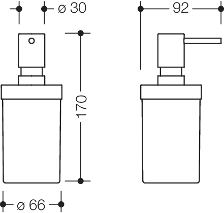 HEWI Seifenspender 9,2 × 17 × ⌀ 6,9 cm