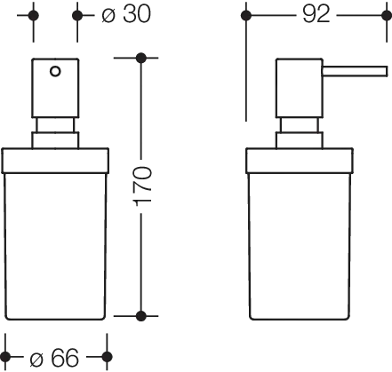 HEWI Seifenspender 9,2 × 17 × ⌀ 6,9 cm HEWI Seifenspender 9,2 × 17 × ⌀ 6,9 cm