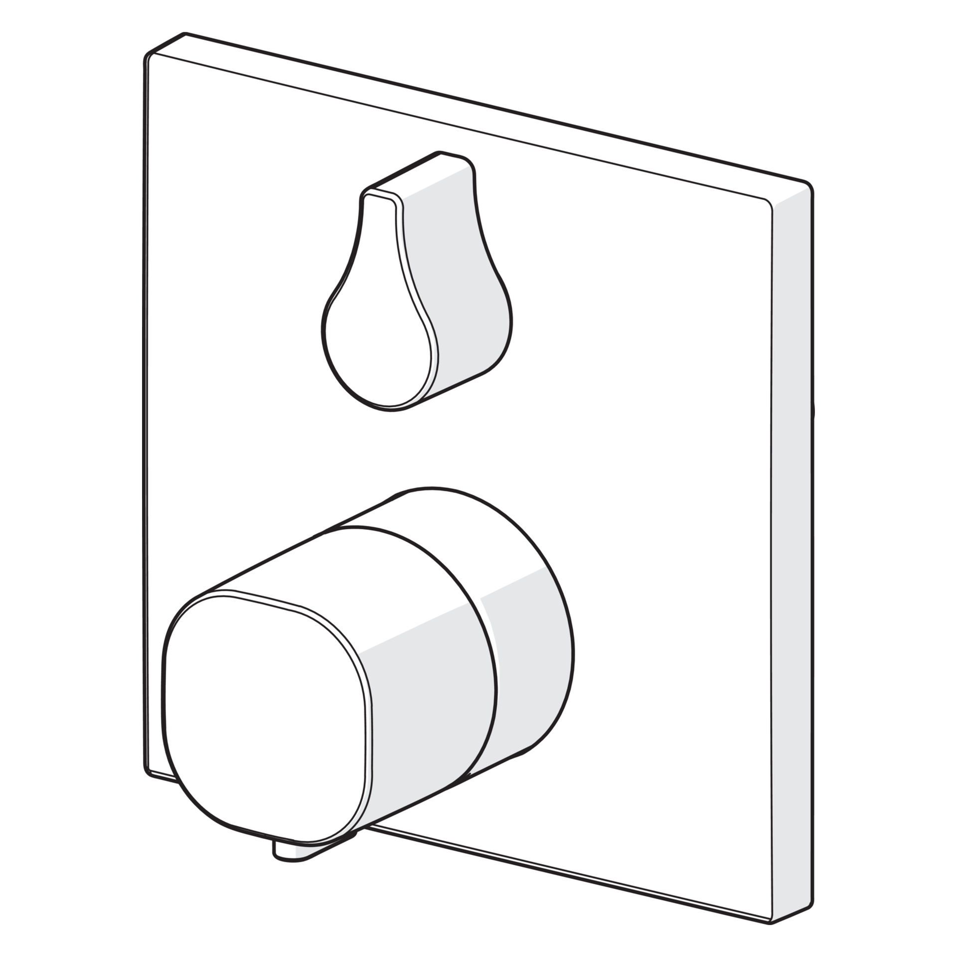 HansaLIVING Duscharmatur Hansacolour 8113 Rosette eckig Matt-Schwarz HansaLIVING Duscharmatur Hansacolour 8113 Rosette eckig Matt-Schwarz