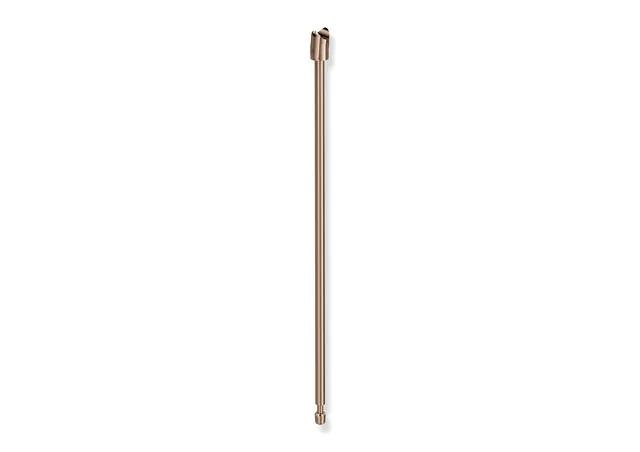 HEWI Bodenstütze System 900, Edelstahl PVD Kupfer glänzend, Montagehöhe 760 mm, Länge 645 mm