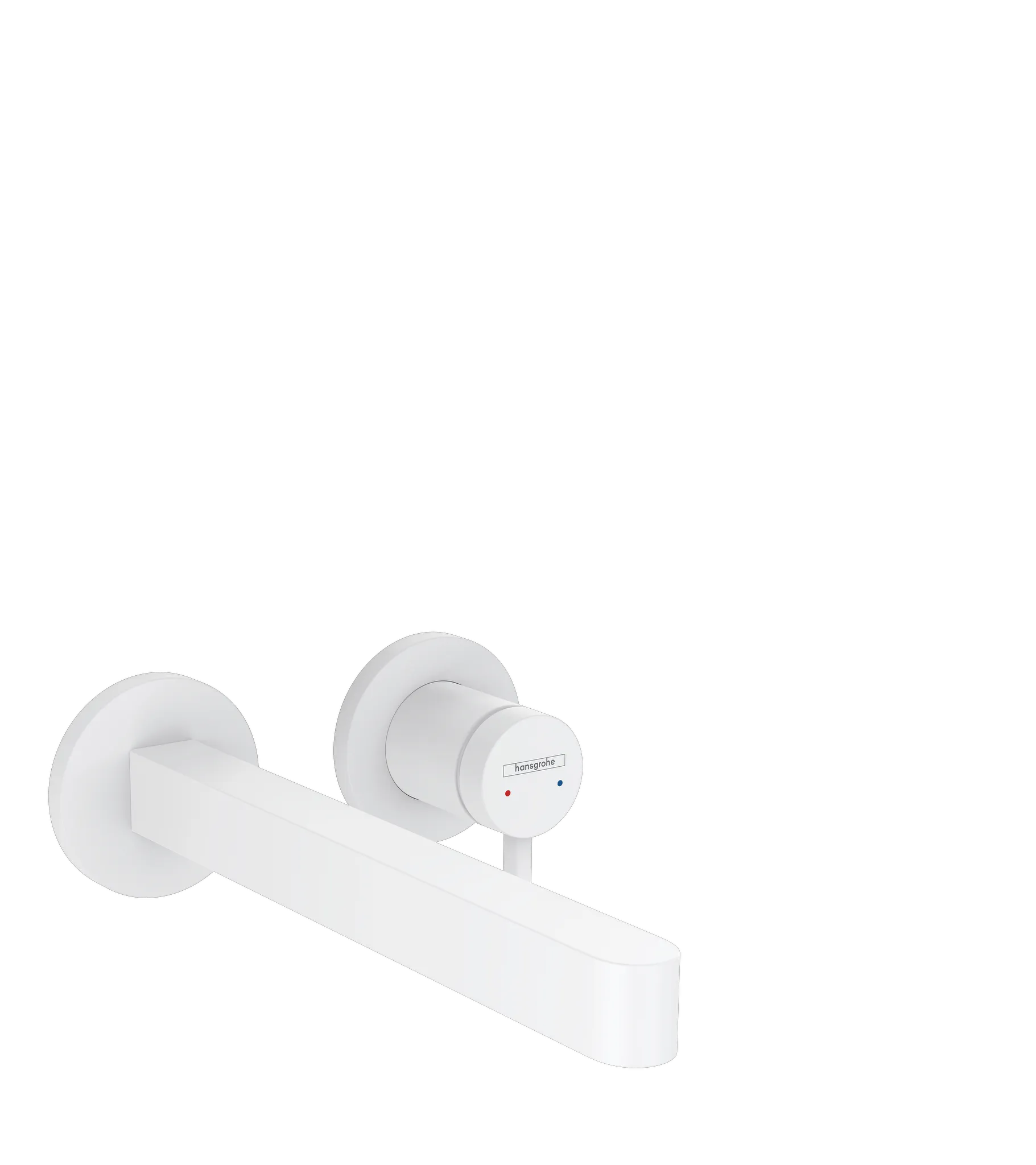 Hansgrohe Finoris Einhebel-Waschtischmischer Unterputz für Wandmontage mit Auslauf 22,8 cm, Mattweiß Hansgrohe Finoris Einhebel-Waschtischmischer Unterputz für Wandmontage mit Auslauf 22,8 cm, Mattweiß