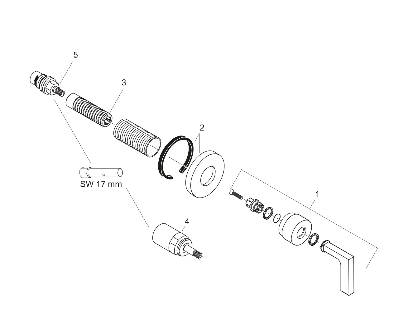 Unterputzventil Axor Citterio Fertigset chrom mit Hebelgriffe