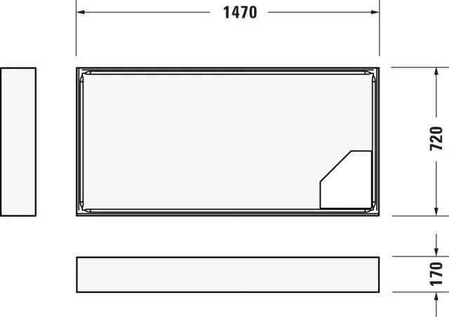 Duravit rechteck Duschwanne „D-Code“ 150 × 75 cm 