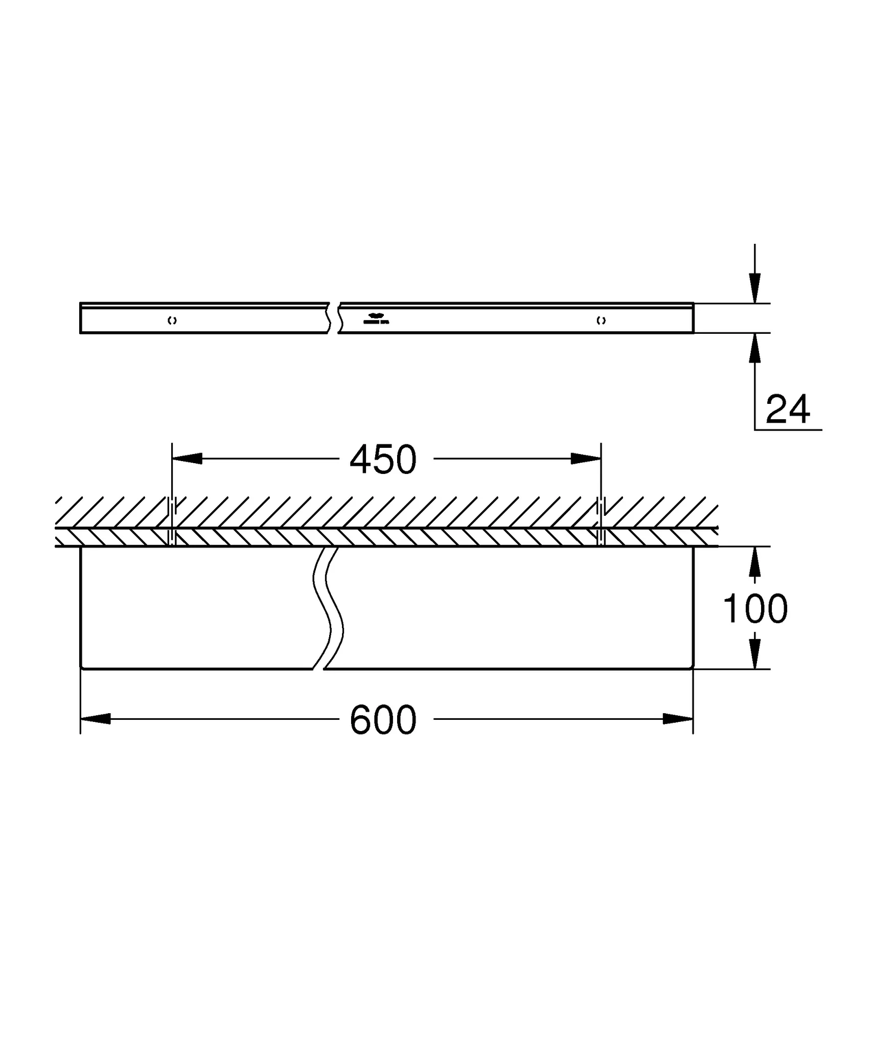 Ablage Allure 40965_1, Wandmontage, chrom Ablage Allure 40965_1, Wandmontage, chrom