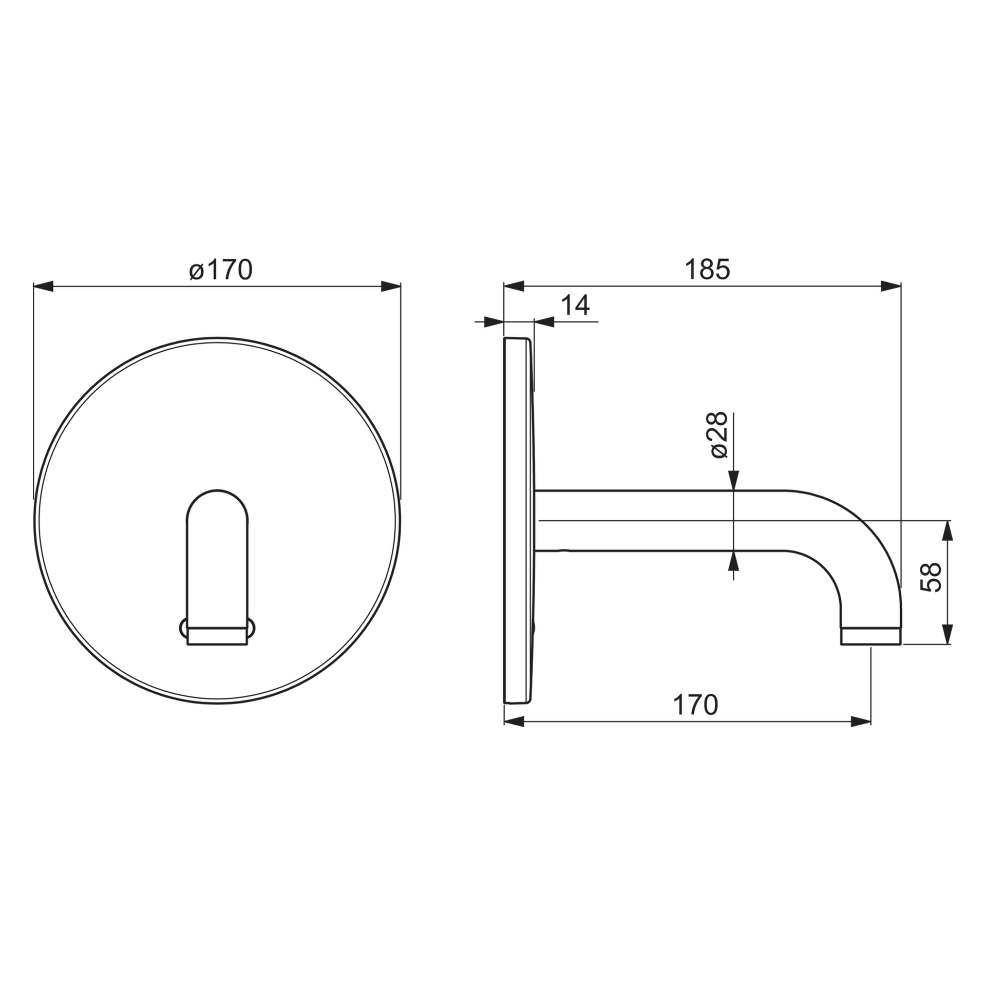 HA Fertigset für Waschtisch-Batterie HANSAELECTRA 8180 Rosette rund 3 V, Bluetooth Ausladung 170 mm Chrom