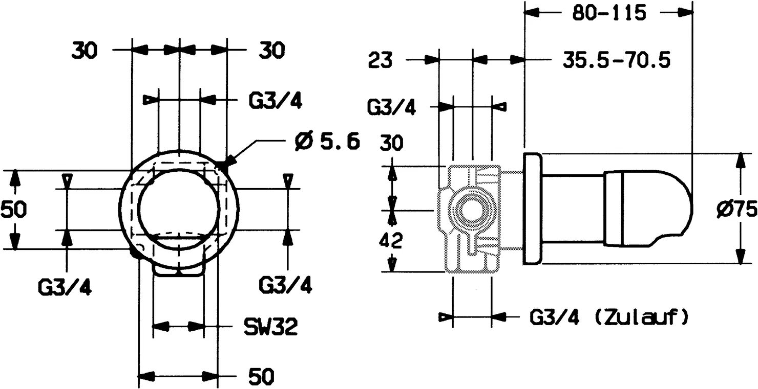 Hansa Hansajet Deckelteil für Umsteller Hansa 0287 Chrom, rund