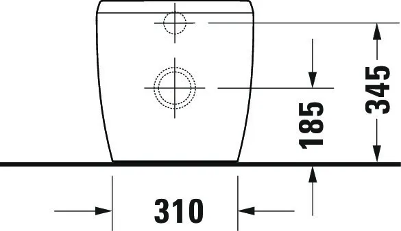 Stand-Tiefspül-WC „Qatego“ 39 × 40 × 60 cm in, mit Spülrand