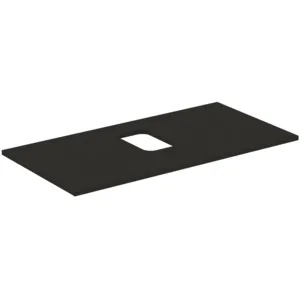 Waschtischplatte i.life B mittiger Ausschnitt für eine Schale 1002x507x18mm Weiß matt