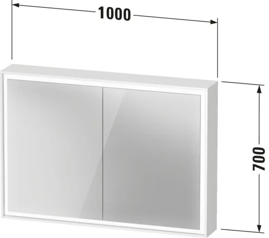 Duravit Spiegelschrank Version: Sensor „L-Cube“ 100 × 70 × 15,5 cm Duravit Spiegelschrank Version: Sensor „L-Cube“ 100 × 70 × 15,5 cm